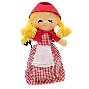1984 Vintage Topsy Turvy Doll Red Riding Hood R Dakin Grandma Wolf Plush Toy 13"